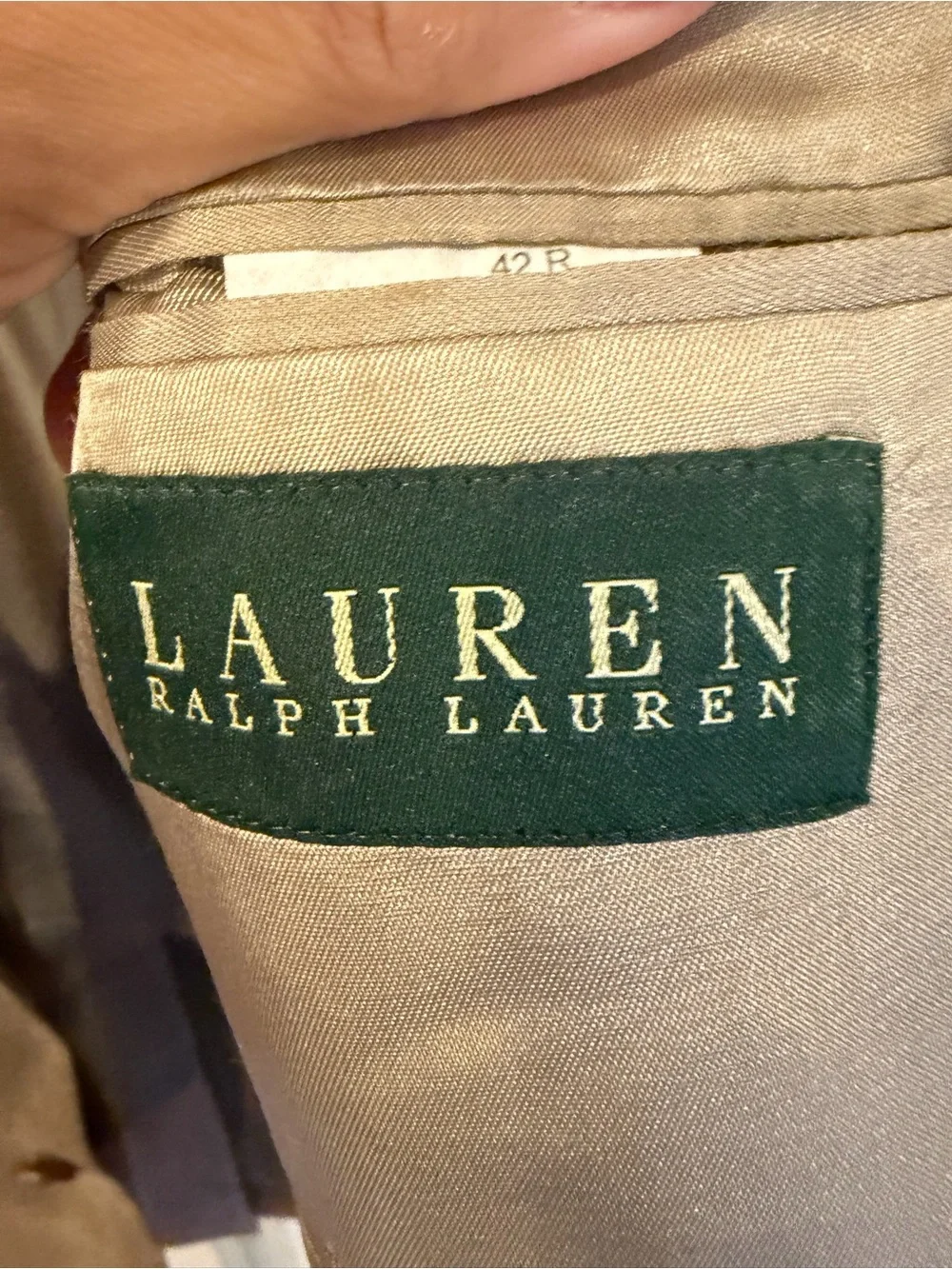 Lauren Ralph Lauren Men's Tan Sport Coat Blazer - Classic Two-Button Notch Lapel